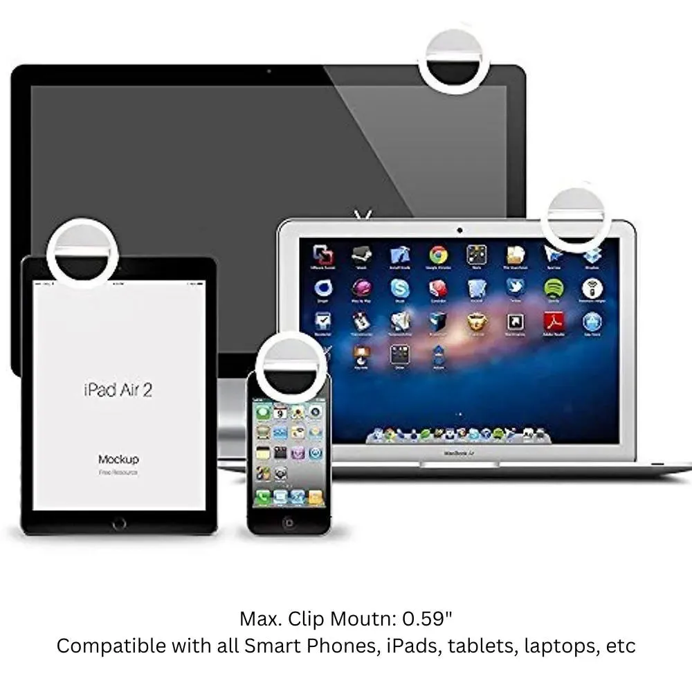 Portable Selfie Ring Clip On for Mobile Phone -Portable Selfie Ring Light