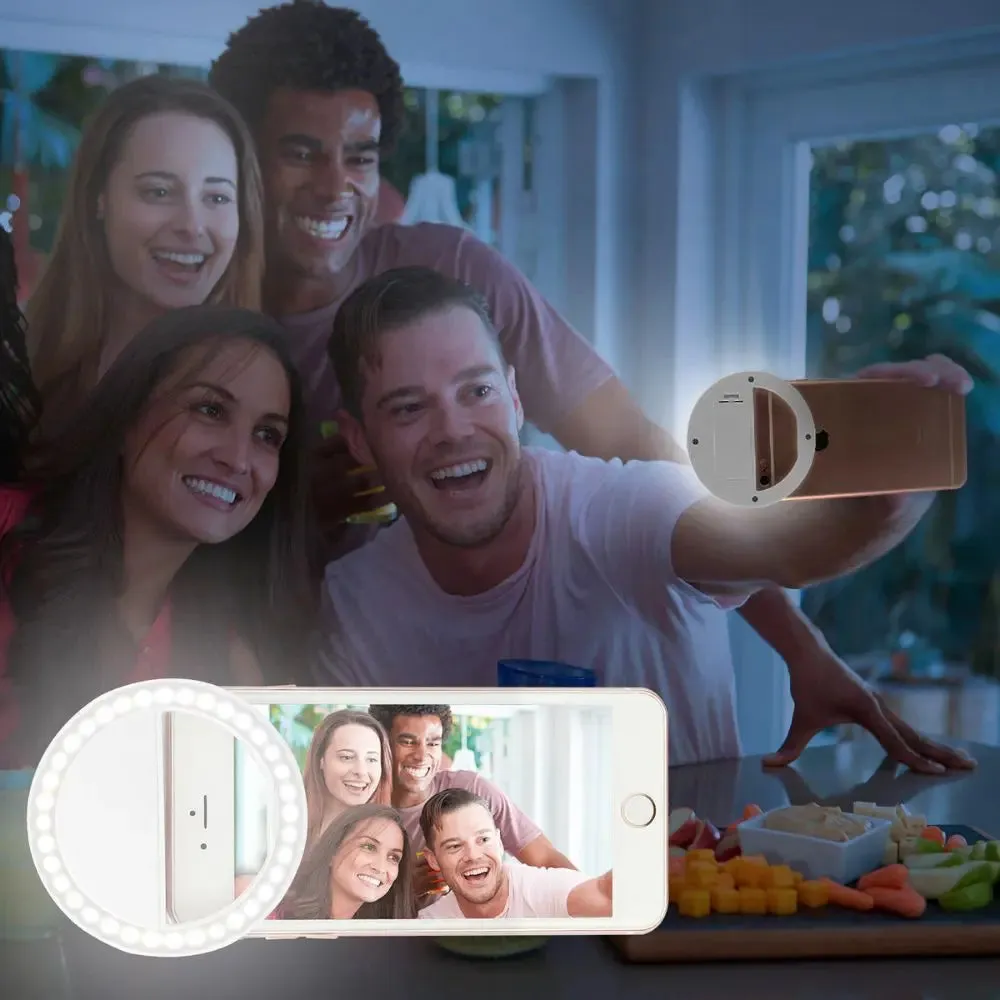 Portable Selfie Ring Clip On for Mobile Phone -Portable Selfie Ring Light