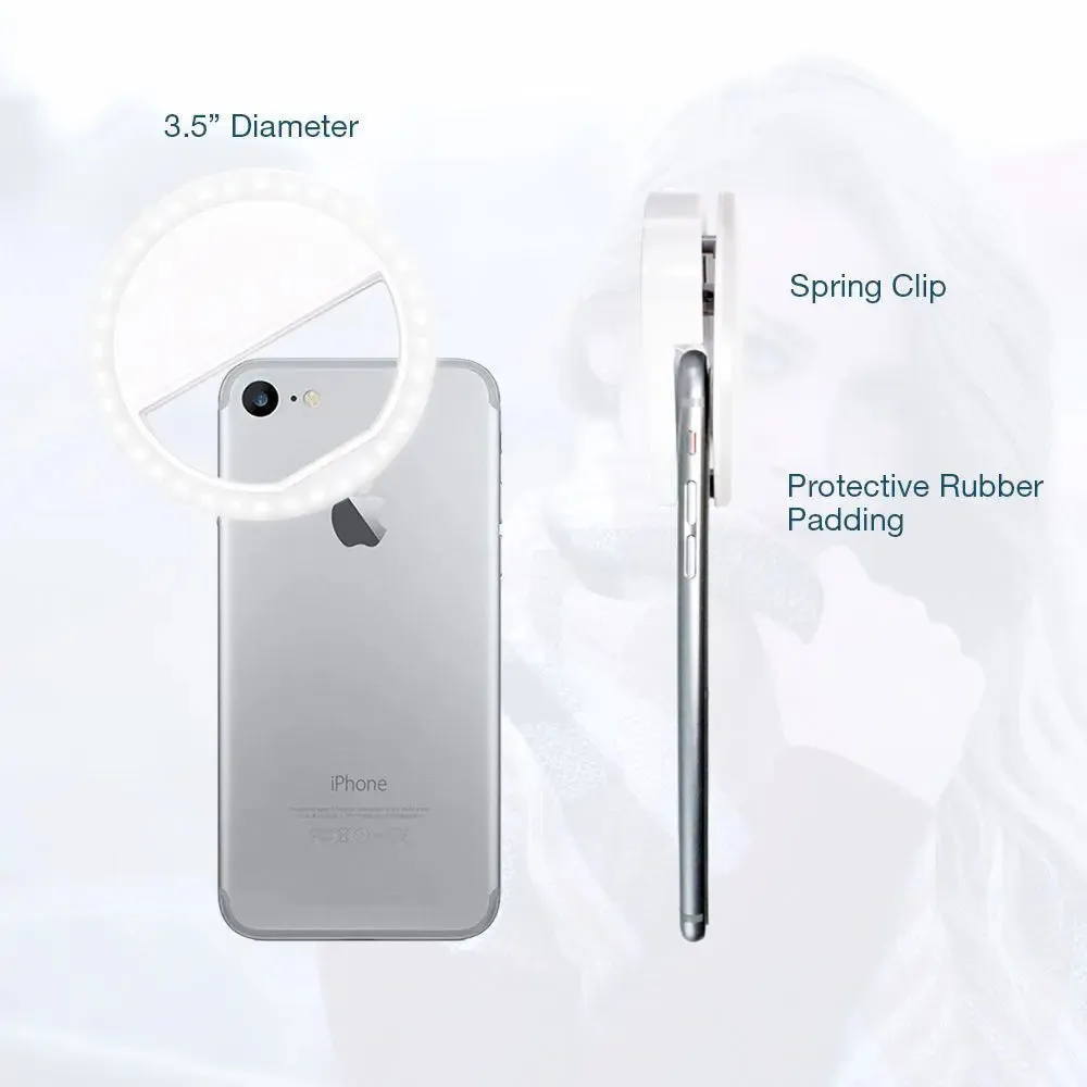 Portable Selfie Ring Clip On for Mobile Phone -Portable Selfie Ring Light