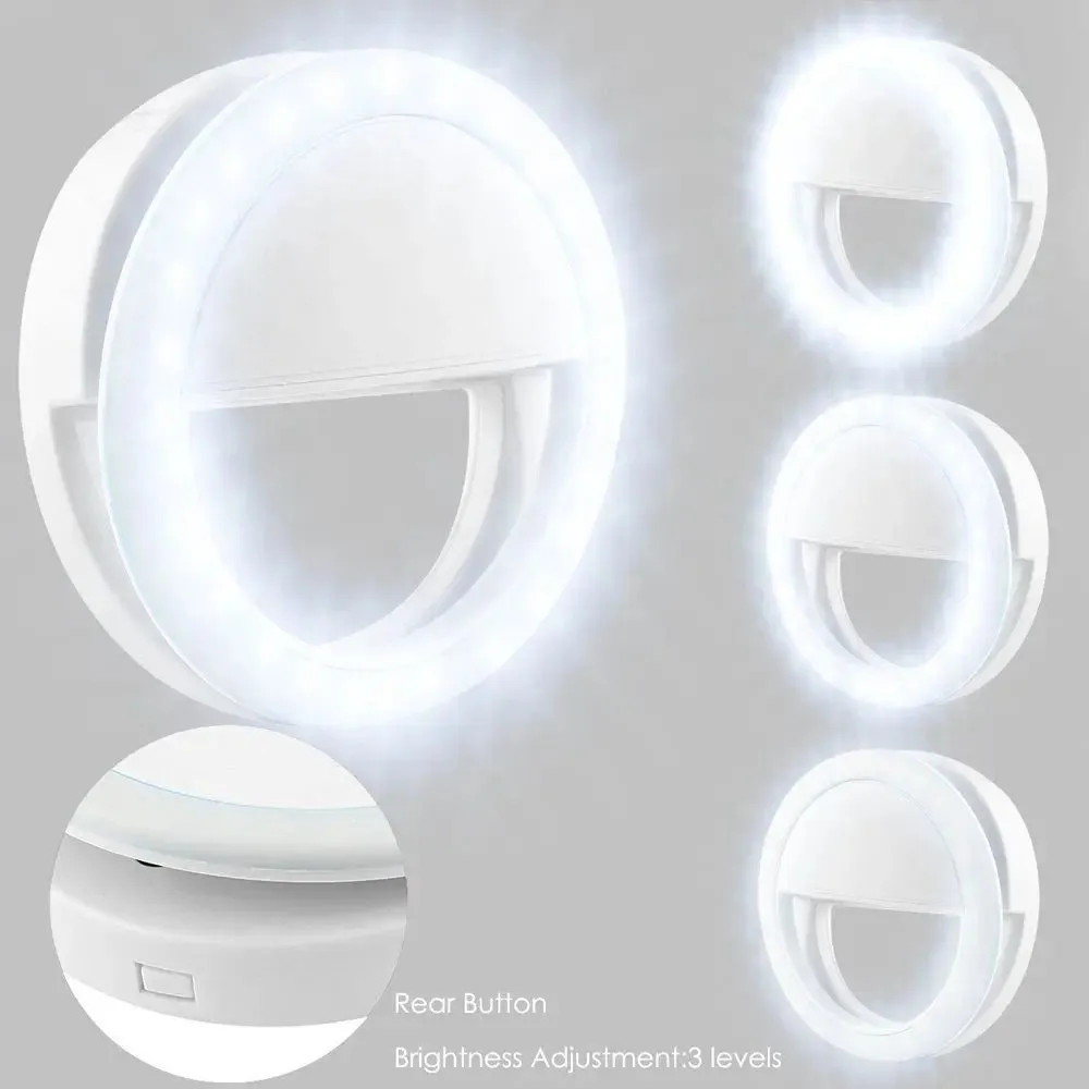 Portable Selfie Ring Clip On for Mobile Phone -Portable Selfie Ring Light