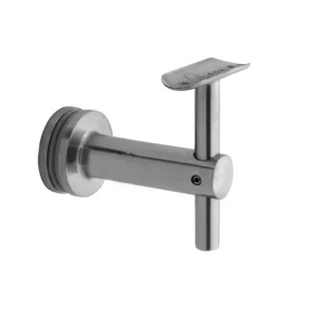 Q-Railing Bracket For Round Profile Handrail (Round Profile, Height Adjustable, Glass Mount, 1-1/2'' clearance distance) (1-1/2'' Diameter)