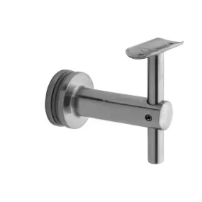 Q-Railing Bracket For Round Profile Handrail (Round Profile, Height Adjustable, Glass Mount) (1-1/2'' Diameter)