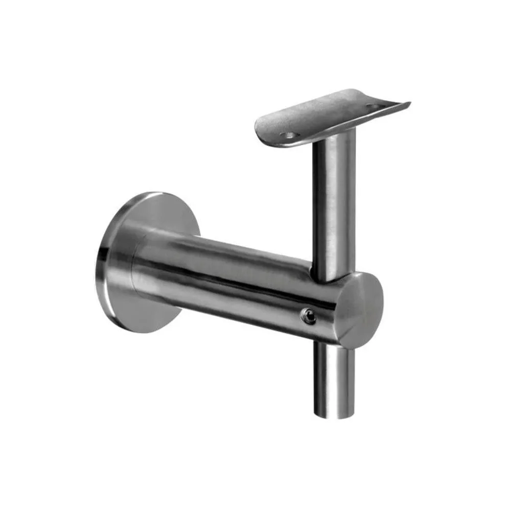 Q-Railing Bracket For Round Profile Handrail (Round Profile, Height Adjustable, Wall Mount) (2'' Diameter)