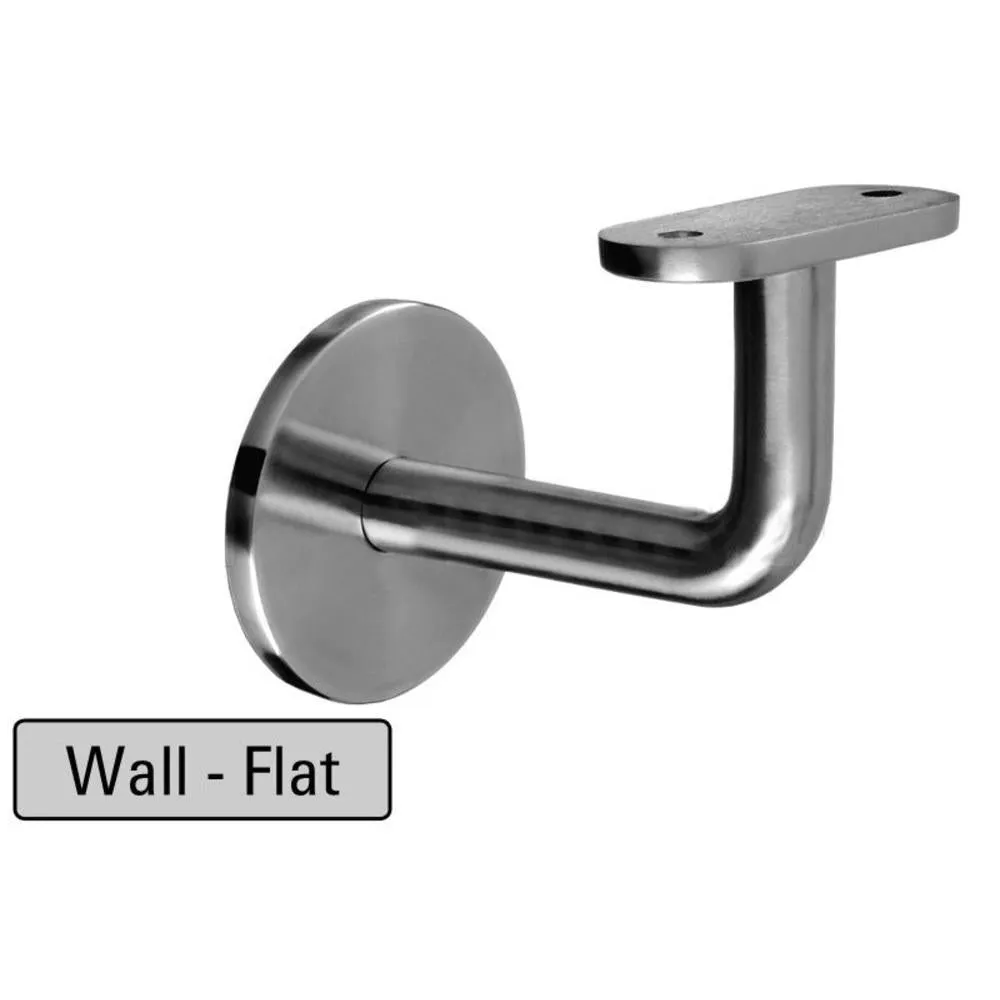 Q-railing Bracket For Square Profile Handrail (Round Profile, Non-adjustable, Wall Mount)