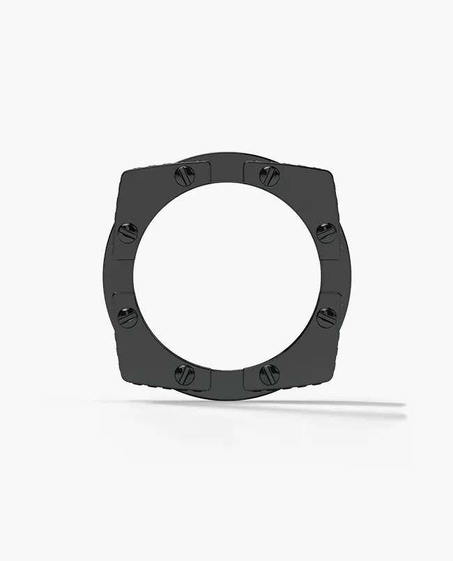 Ready to Ship - BINGHAM 18k EverBlak Gold Square Ring with 2.15ct Black Diamonds