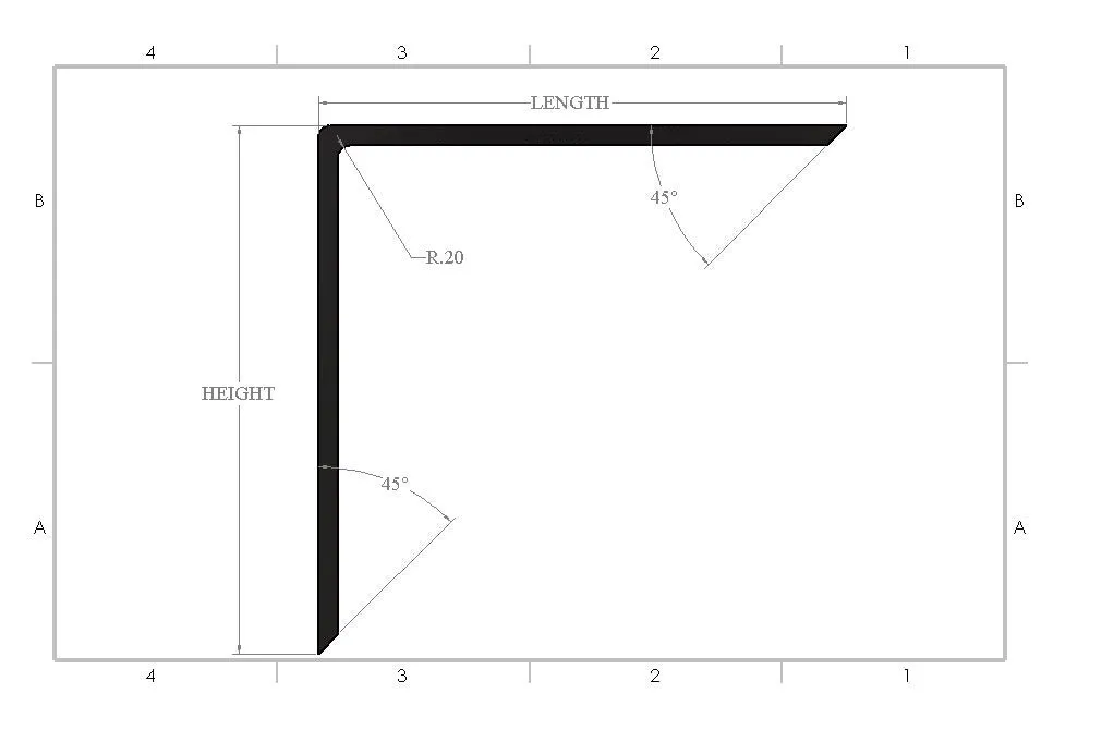 Right Angle Hidden Support Bracket