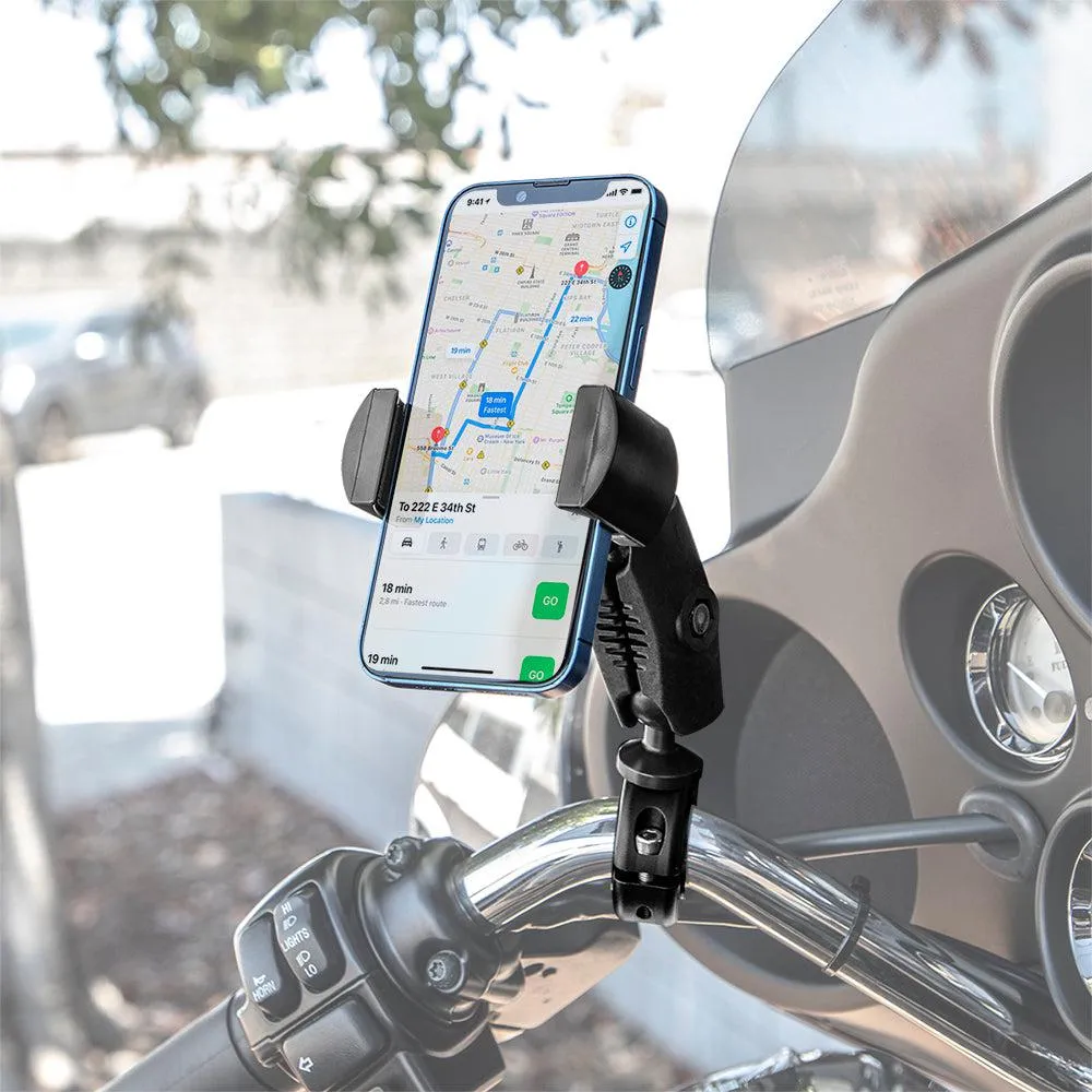 RoadVise® Phone Holder with Aluminum Handlebar Mount and 2.75" Shaft