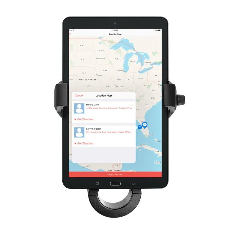 RoadVise® Ultra Premium Aluminum Motorcycle Handlebar Phone and Tablet Mount with Extension