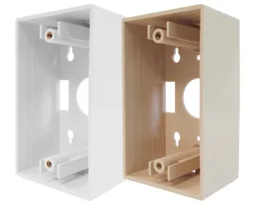 Single Gang Wall Plate Junction Box - White and Ivory