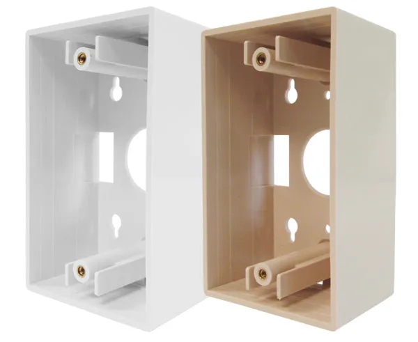 Single Gang Wall Plate Junction Box - White and Ivory