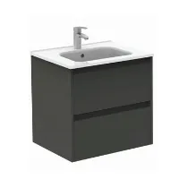 Smart Gloss Grey Wall Hung Unit 600mm