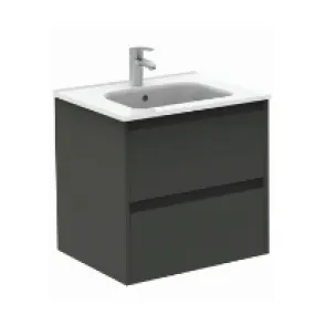 Smart Gloss Grey Wall Hung Unit 600mm