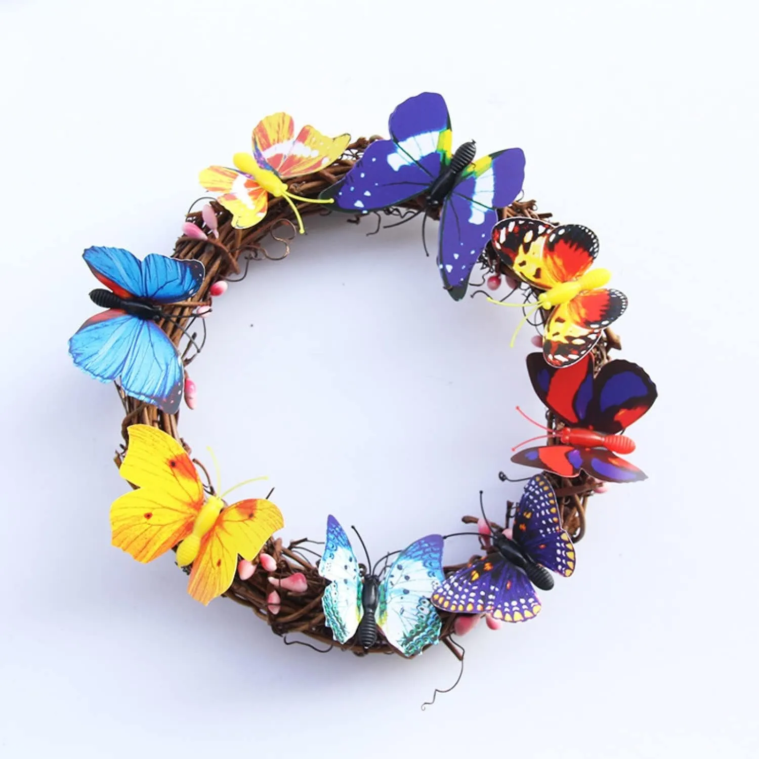 SMART WINDOW Multicolour Butterfly Decorative Self Adhesive Kids Room Décor Vinyl Wall Sticker Butterfly Sticker Sheet (16 cm X 13 cm, Pack of 12)