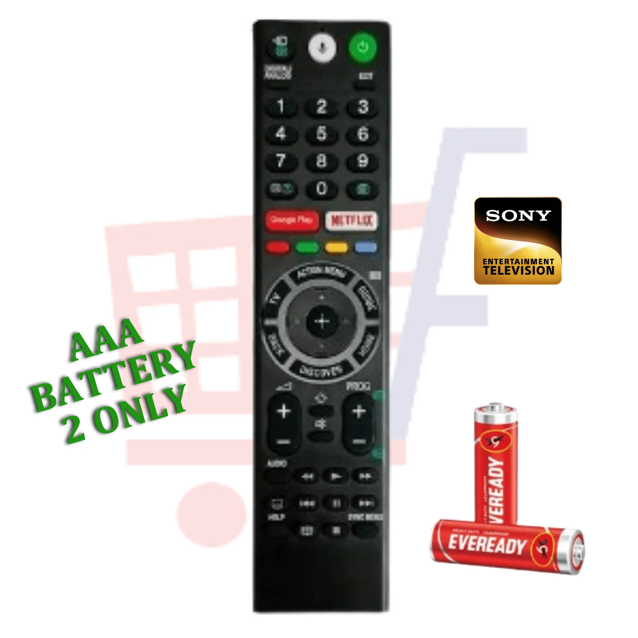 Sony Smart TV Remote Control with Netflix, Google Play, and Voice Recognition | Replacement Remote for Sony TVs