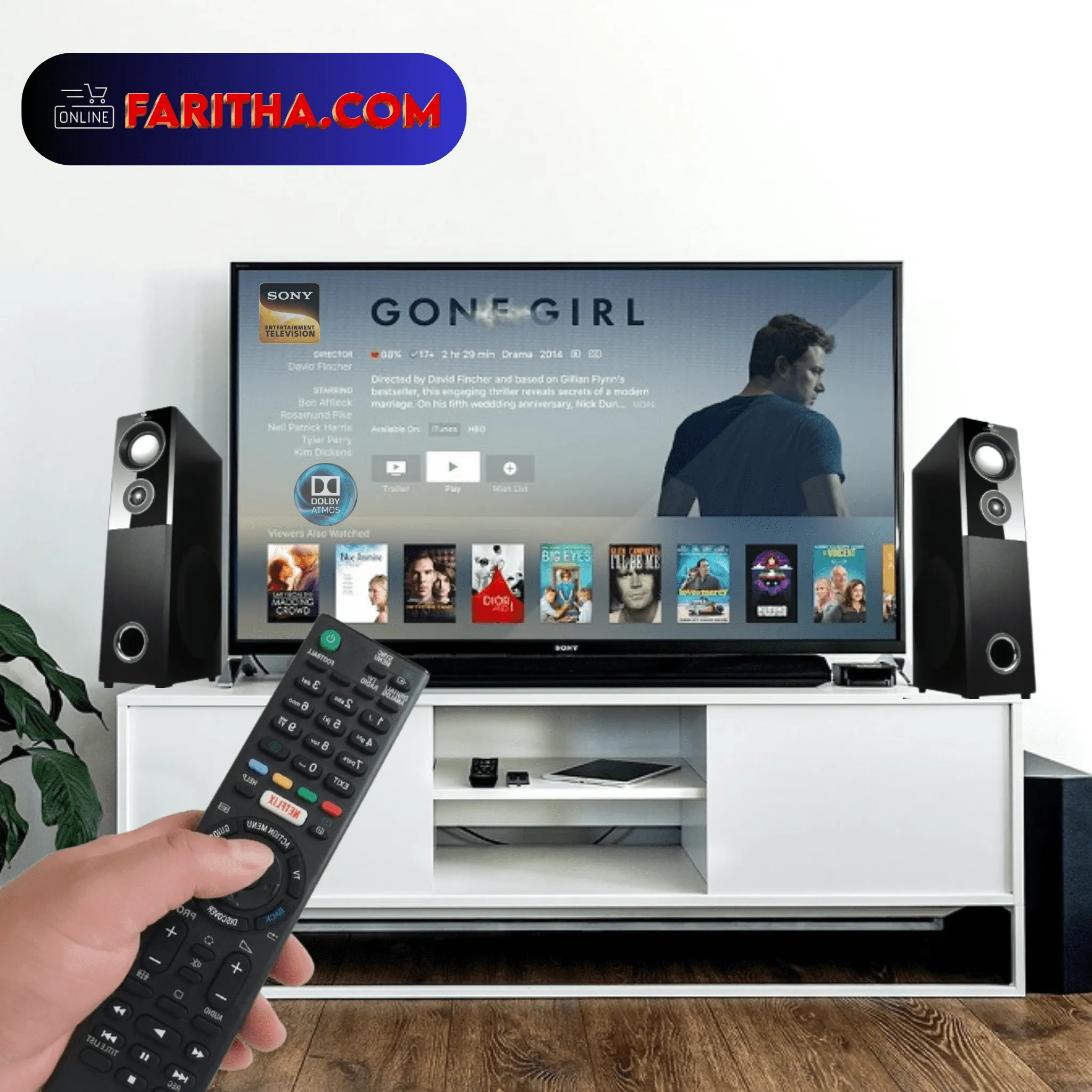 Sony Smart TV Remote Control with Netflix, Google Play, and Voice Recognition | Replacement Remote for Sony TVs