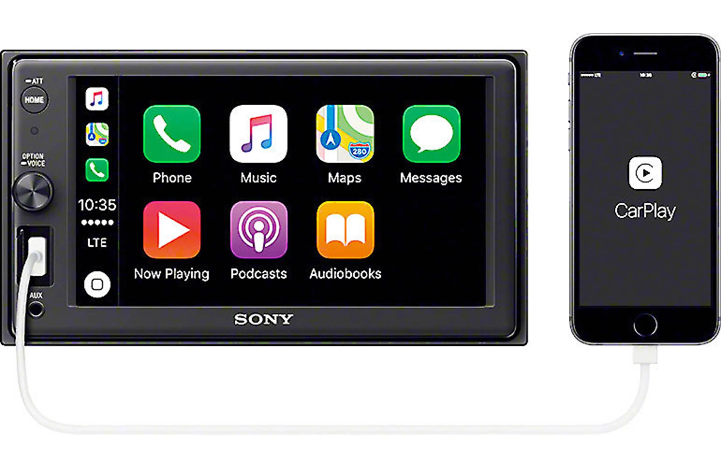 Sony XAV-AX1000 6.2" Apple CarPlay Media Receiver with Bluetooth