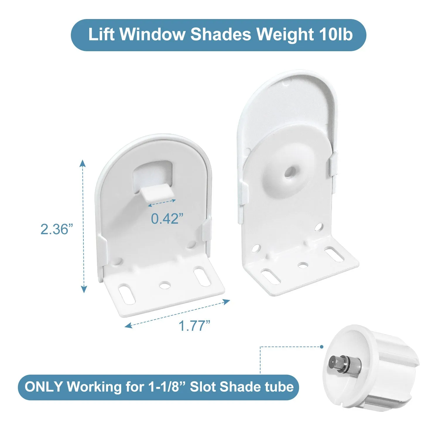 Sortfle Window Roller Blinds/Shade  Brackets for  Motorized Roller Blind/Shade 25mm-45mm Blinds Bracket