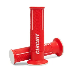 Speed Everyday Universal Motorcycle Handlebar Grips - Red White
