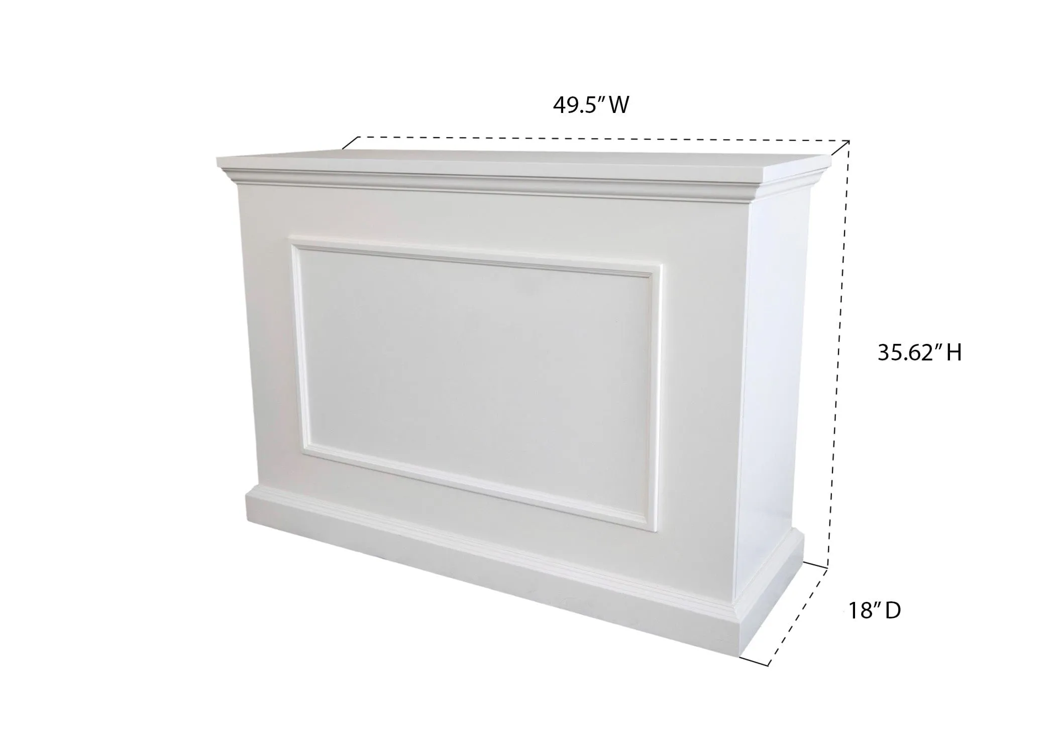 The Elevate 72015 White Smart TV Lift Cabinet for 50 Inch Flat screen TVs