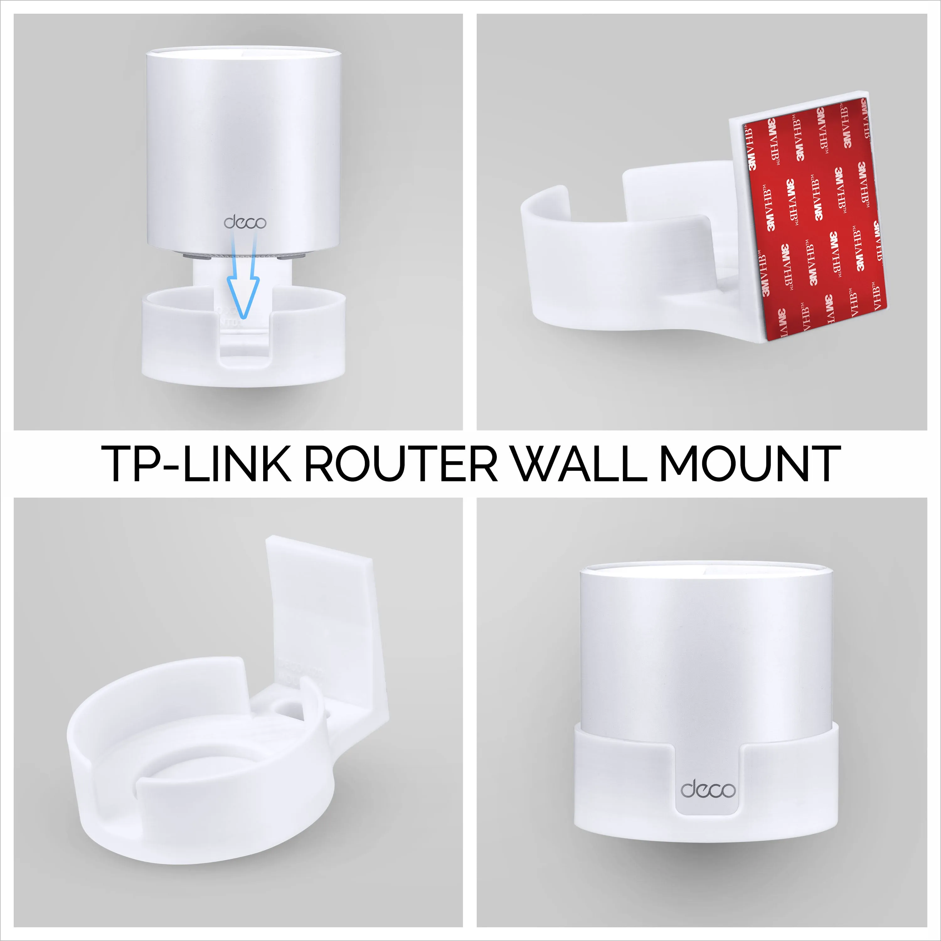 TP-Link Deco X20 & X60 Adhesive Wall Mount Holder - Easy To Install