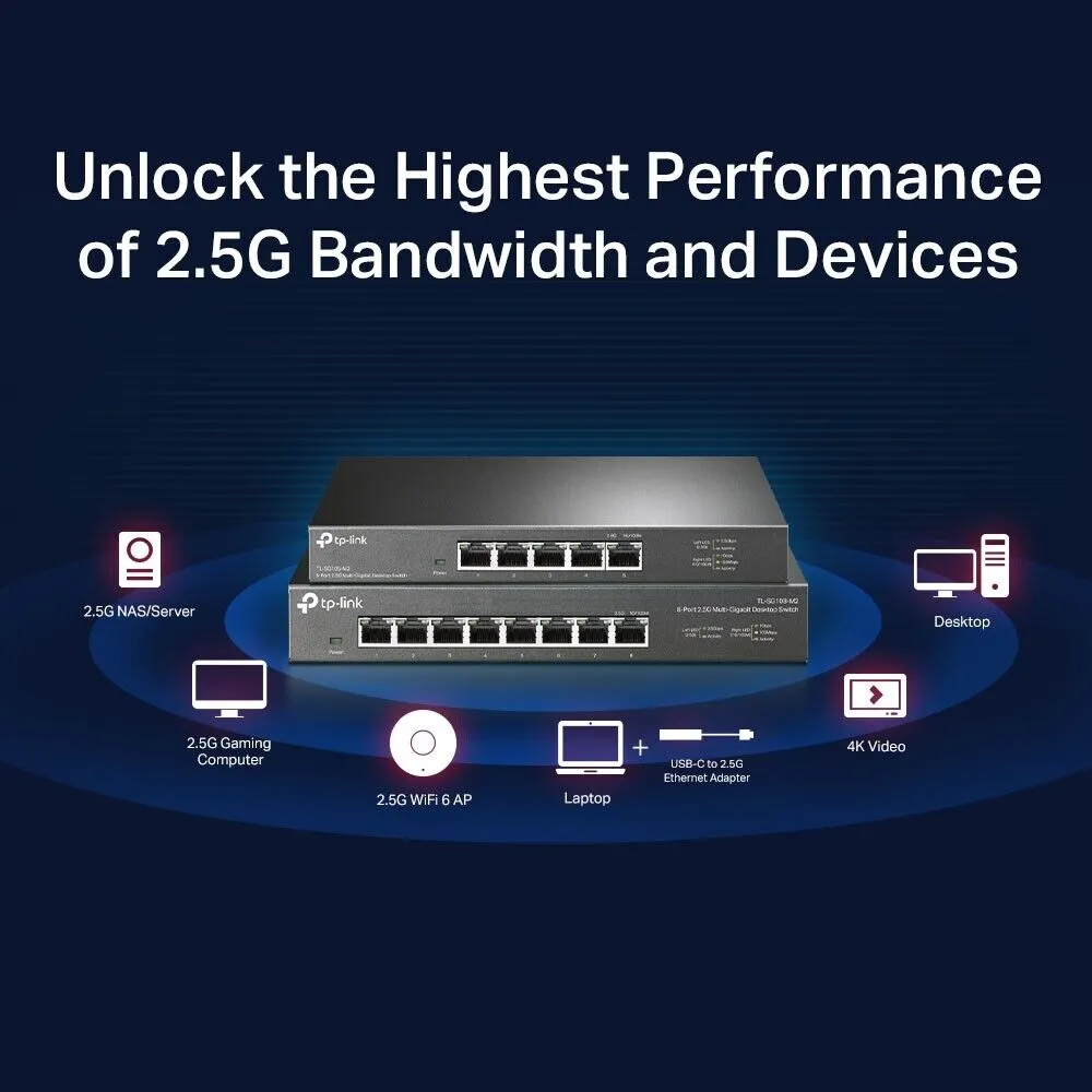 TP-Link TL-SG105-M2 5-Port 2.5G Desktop Switch