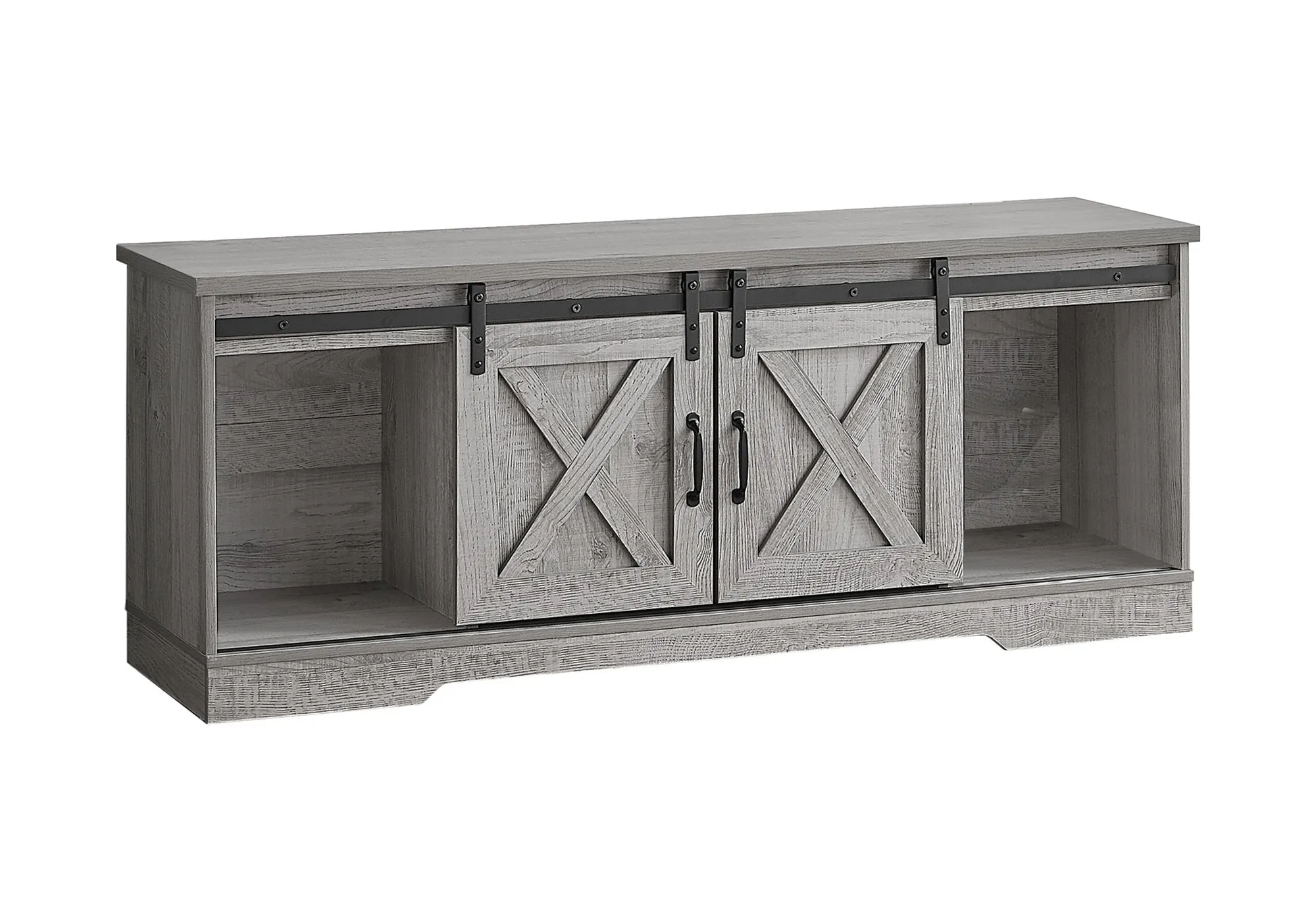 Tv Stand, 60 Inch, Console, Media Entertainment Center, Storage Cabinet, Living Room, Bedroom, Grey Laminate, Transitional