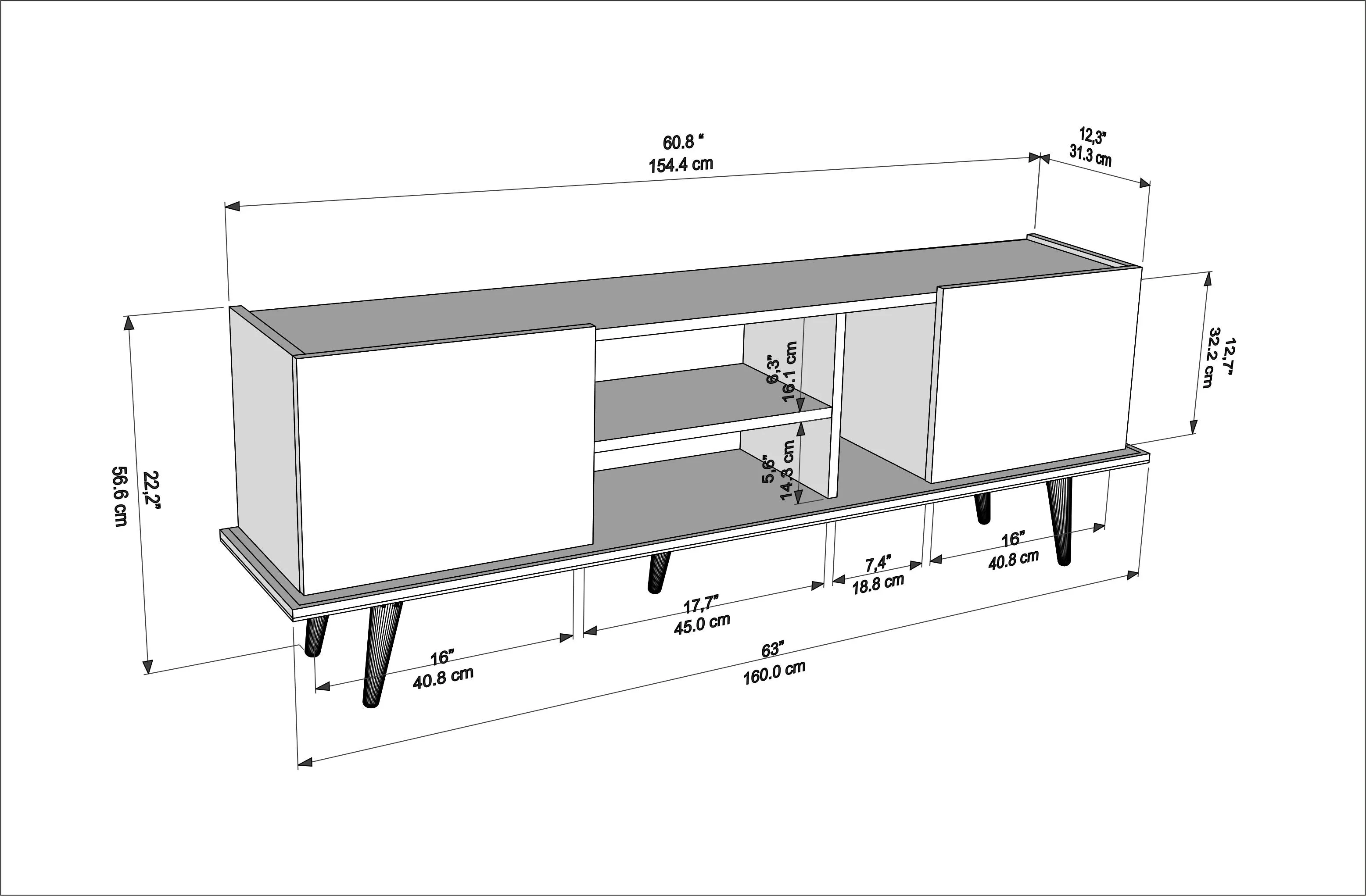 Tv Stand  Ekvador Sylvia&Rattan Pattern-EKV63TS04
