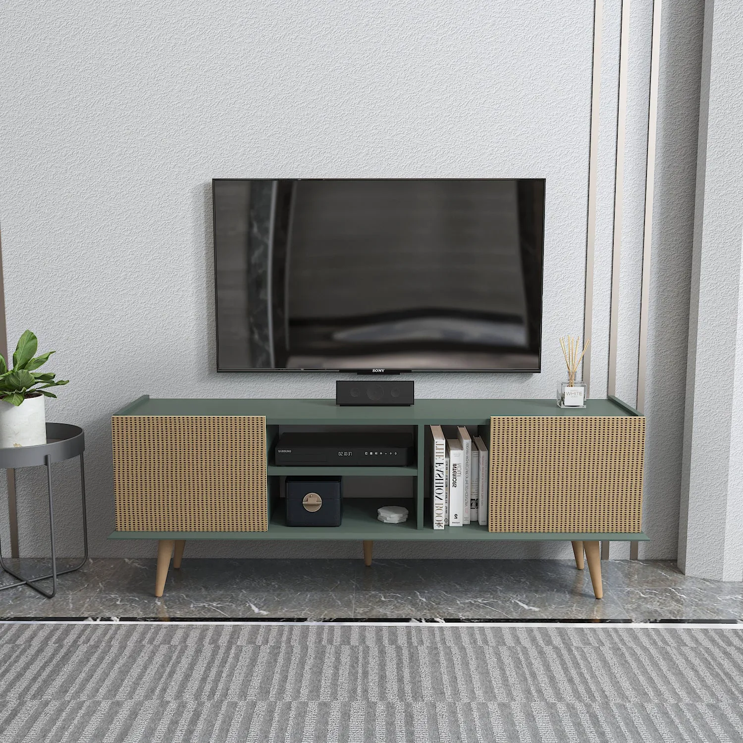 Tv Stand  Ekvador Sylvia&Rattan Pattern-EKV63TS04