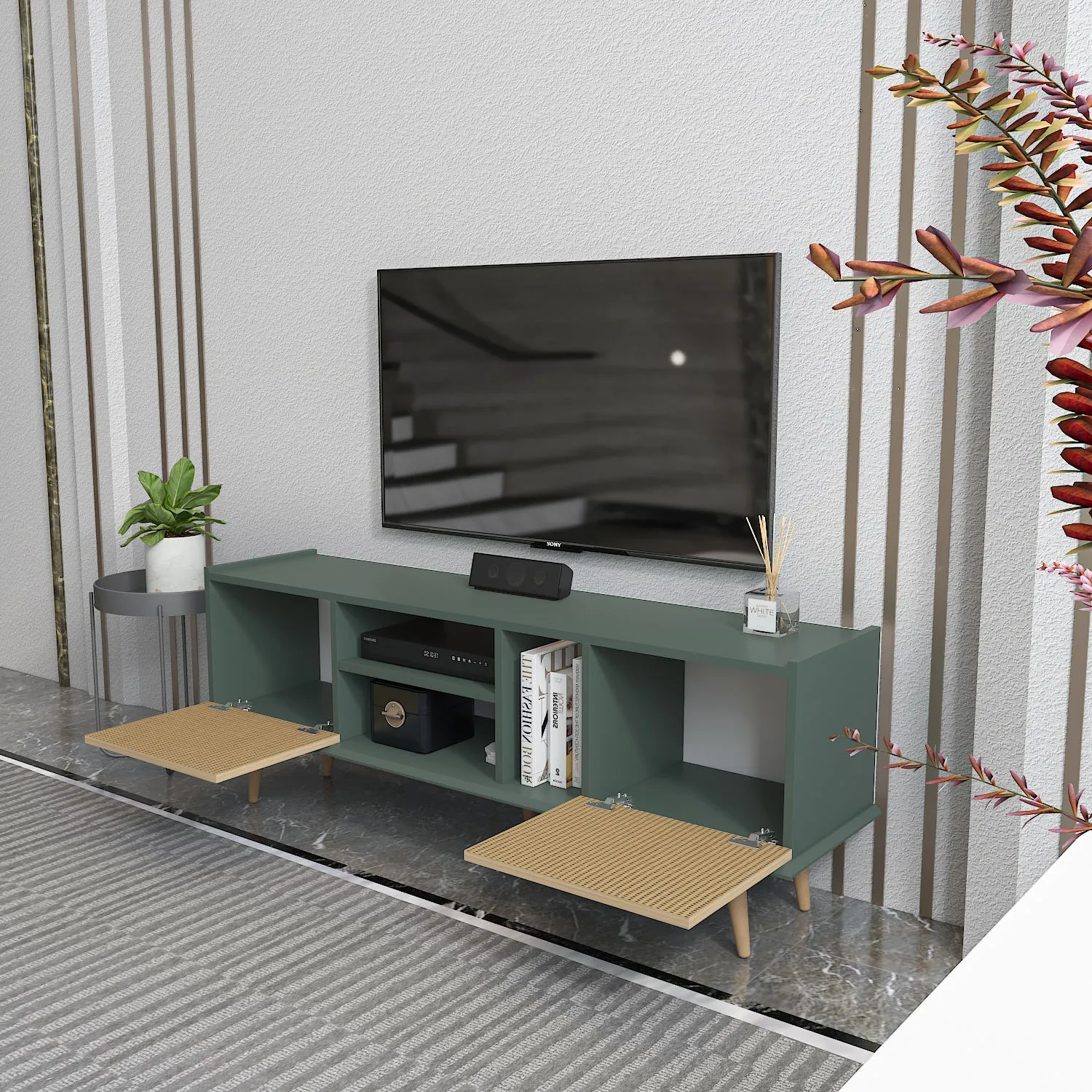 Tv Stand  Ekvador Sylvia&Rattan Pattern-EKV63TS04