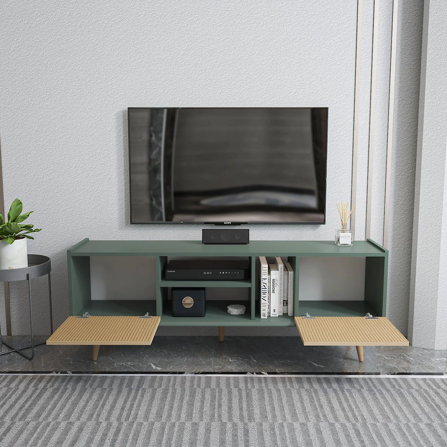 Tv Stand  Ekvador Sylvia&Rattan Pattern-EKV63TS04