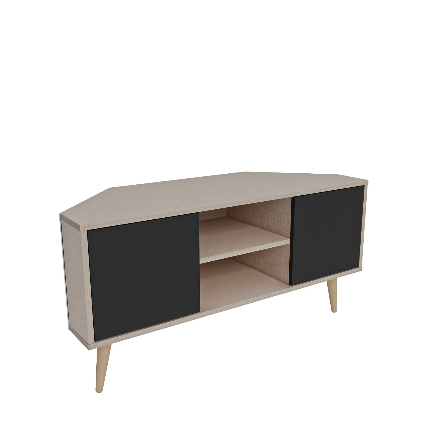 Tv Stand Lesson Cottonbeige&Black-LSS47TS06