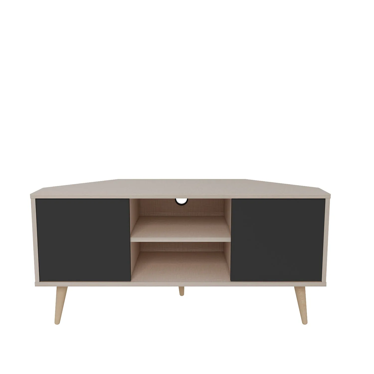 Tv Stand Lesson Cottonbeige&Black-LSS47TS06
