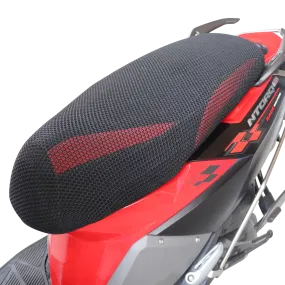 TVS Mesh Seat Cover for Ntorq - Polyester, Breathable 3D Honeycomb with Anti-Slip, All-Weather Protection