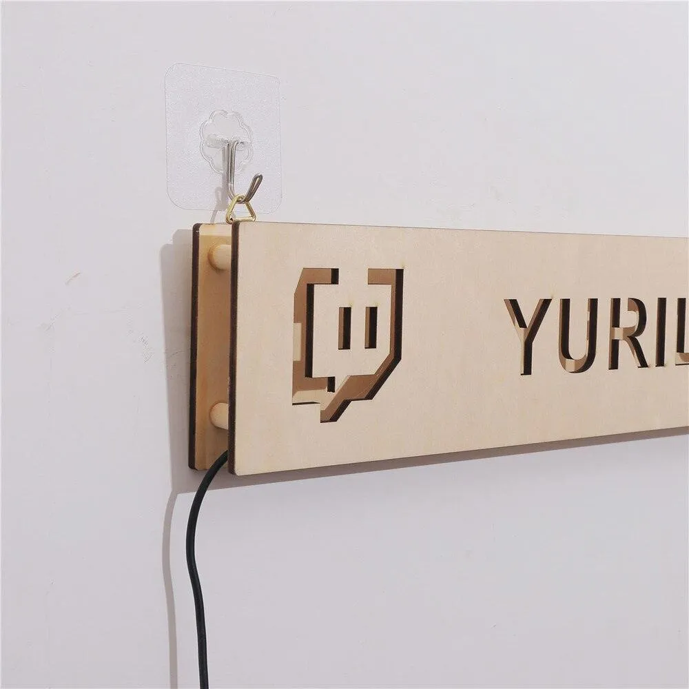 Twitch LED, Live Stream Light, Gamer Tag, YouTube Channel Light, Username Light for Live Streaming
