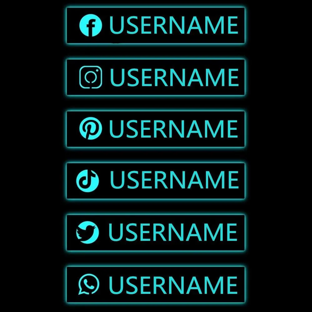 Twitch LED, Live Stream Light, Gamer Tag, YouTube Channel Light, Username Light for Live Streaming