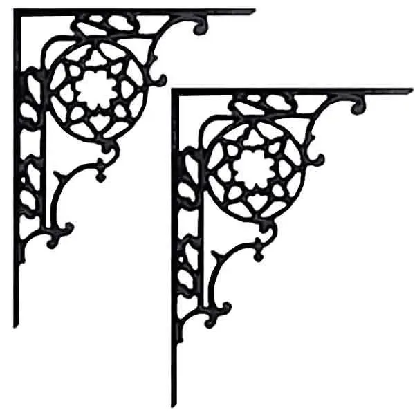 Vintage Wrought Iron Shelf Brackets