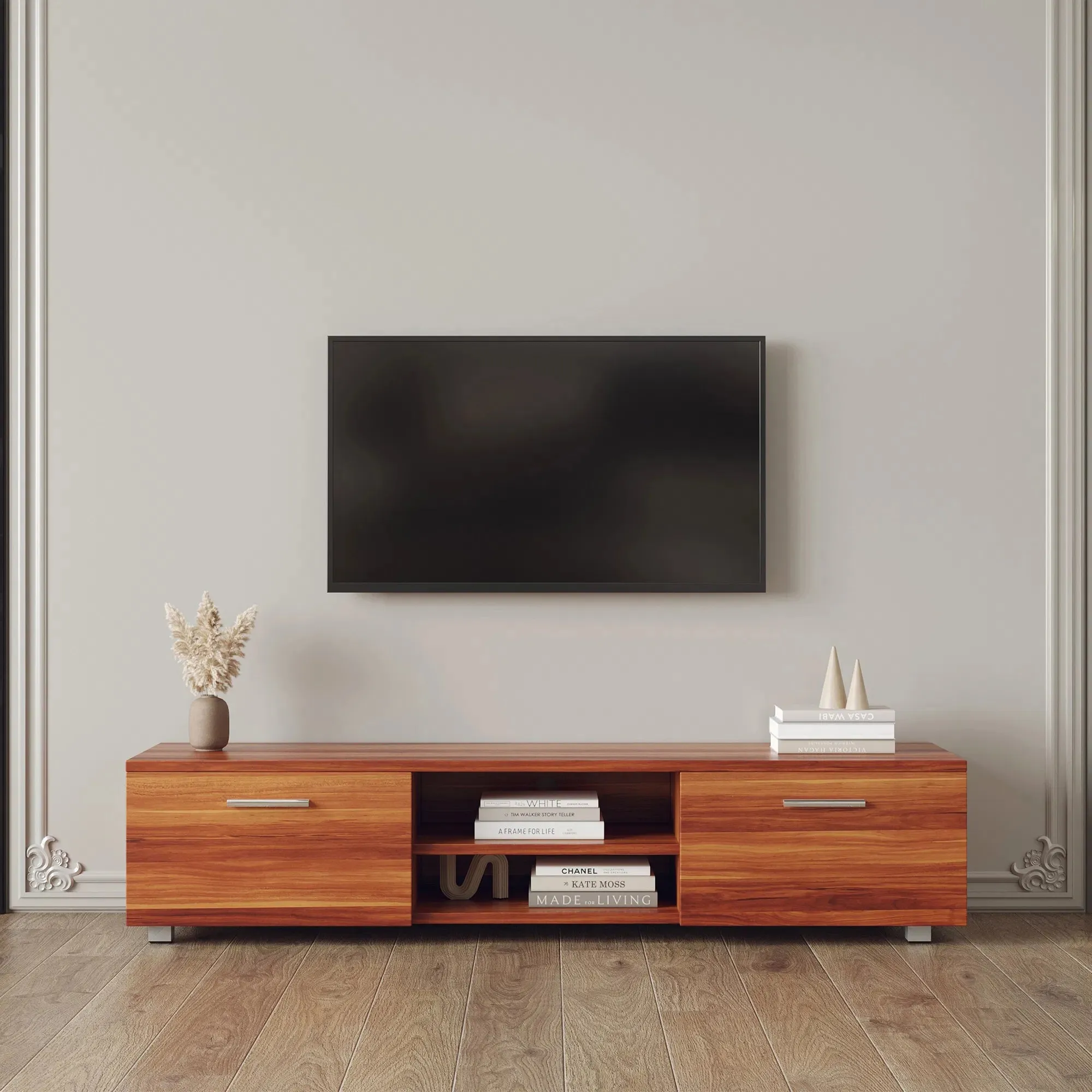 Walnut TV Stand – Wooden Design
