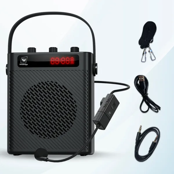WinBridge S93 Voice Amplifier Wireless Microphone 30W Portable Lightweight Bluetooth 5.3 Mini Pa System for Teachers, 2900mAh Rechargeable Small Speaker with Headset Mic for Classroom, Speaking