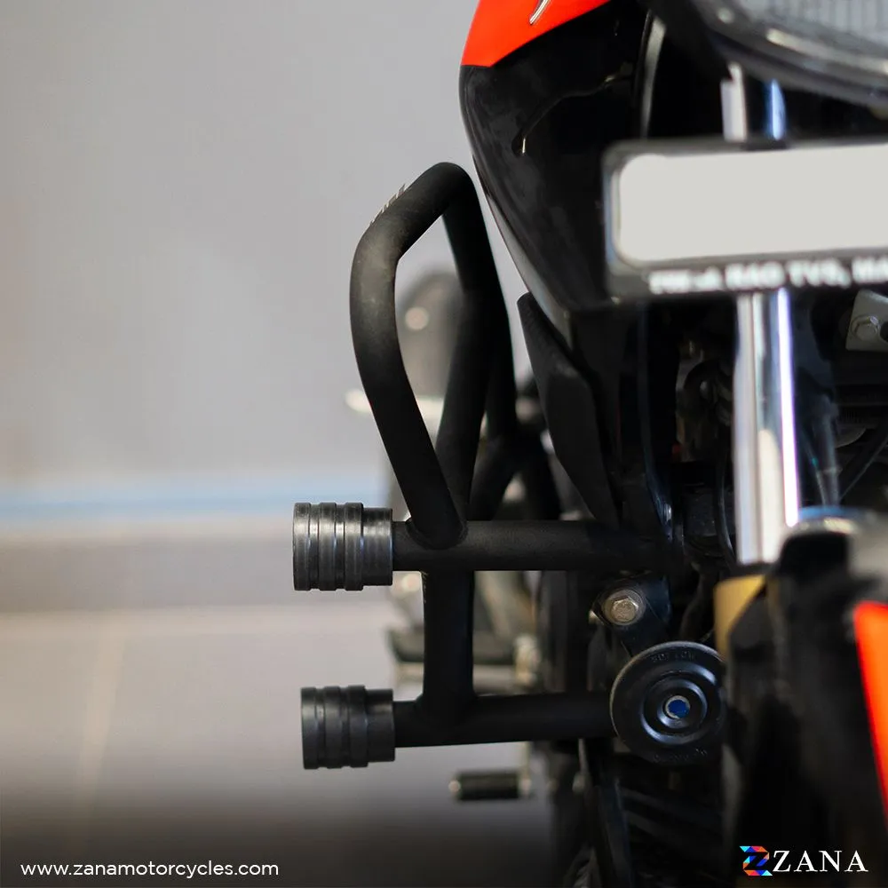 ZANA Crash Guard with Double Slider Type 2 Black for TVS APACHE RTR 160 / 180 / 200 (ZI-8378)