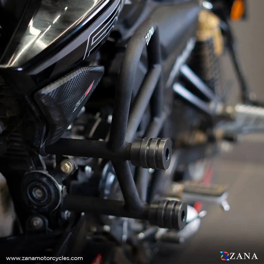 ZANA Crash Guard with Double Slider Type 2 Black for TVS APACHE RTR 160 / 180 / 200 (ZI-8378)